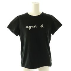 アニエスベー agnes b. ロゴTシャツ カットソー 半袖 3 ブラウン /DF ■OS