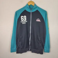 Quiksilver クイックシルバー トラックジャケット プリント ネイビー Lサイズ メンズ 古着 スポーツMIX ストリートのサムネイル