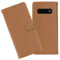 ギャラクシーs10 ドコモsc03l 手帳型ケース サムスン (ブラウン) カード収納 カバー 手帳型 スタンド機能付き ケース 財布型 兼用 SCV41 PUレザー au / シンプル / SC-03L ビジネス風 docomo S10 s10 Galaxy