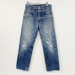 古着 used　Levi’s　リーバイス　503B　ダメージデニムパンツ/ジーンズ　ボタンフライ　縦落ち　インディゴ　W30サイズ