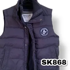 Abercrombie & Fitch(アバクロンビー＆フィッチ) ダウンベスト ネイビー色 Sサイズ レディースジャケット　管理SK868