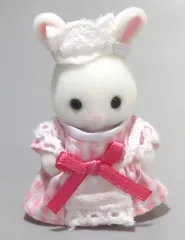 【中古】おもちゃ しろウサギの赤ちゃん(キッチンユニフォーム) 「シルバニアファミリー」 シルバニア森のキッチン限定