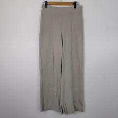 Mila Owen ミラオーウェン ニットワイドパンツ 無地 ベージュ 00サイズ レディース 古着 モード シンプル