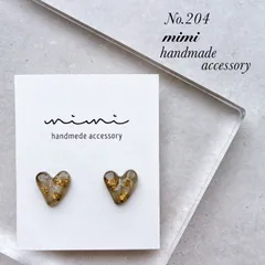 レジンハート/ハンドメイド/ピアスイヤリング