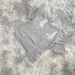 【良品】earth music&ecology 刺繡レースTシャツ(F)カワイイ