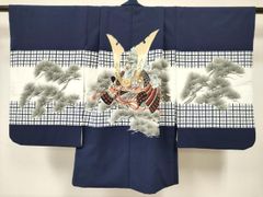 ☆4693☆ 男の子 羽織 単品 黒色 薄茶色 兜 - メルカリ