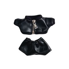 ぬい服 革ジャン 15cm 20cm ブラック レザージャケット MA-1 - メルカリ