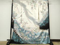 振袖 ラメ刺繍 金彩 やまと扱い 身丈164cm 撥水加工済 MO3818 - メルカリ