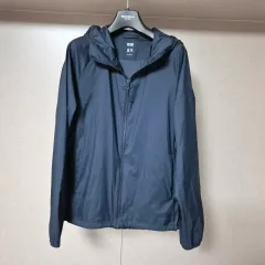 UNIQLO ユニクロ レディース フード 軽量 ウィンドブレーカー ネイビー