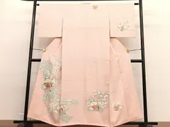 平和屋着物■訪問着　友禅　束ね熨斗花文　正絹　逸品　BAAW4829hv