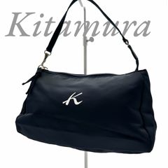 【B4883】 Kitamura キタムラ ハンドバッグ ナイロン ネイビー ワンハンドル Kロゴ ファスナー レディース コンパクト