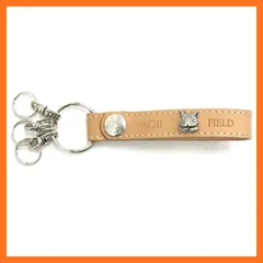 【新品】 [わちふぃーるど] 猫のダヤン ダヤン 本革 メタルベルトキー ヌメ