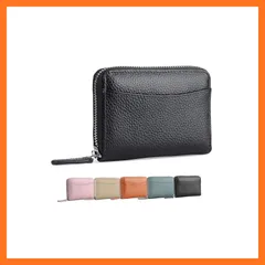 【新品】 [KYAN Fashion] ミニ財布 本革 小さい財布 コンパクト 軽量 大容量 じゃばら式 カードケース 二つ折り財布 お札が折れない 小銭入れ レディース メンズ ミニウォレット (ブラック) 1