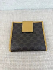 CELINE PARIS セリーヌ  マカダム柄 二つ折り 財布 ブラウン