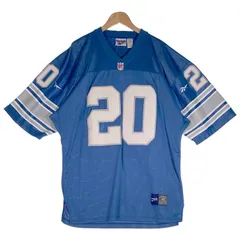 REEBOK リーボック Detroit Lions デトロイト ライオンズ 半袖 ゲームシャツ ライトブルー Size Mのサムネイル