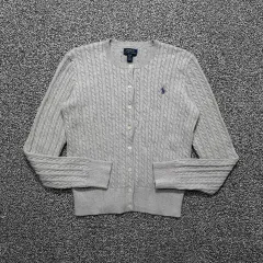 ポロラルフローレン シグネチャーロゴ ケーブル編みニット カーディガン :)