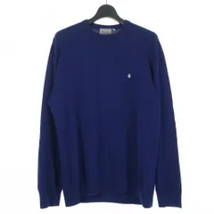 カーハート carhartt Madison Sweater セーター ニット 長袖 ワンポイントロゴ 刺繍 コットン L ブルー 青 23TRHK03413のサムネイル