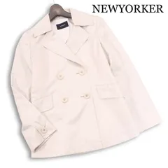NEWYORKER ニューヨーカー 通年★ ショート ダブル ビジネス トレンチコート Sz.9AR レディース 灰のサムネイル