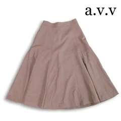 【新品 未使用】 a.v.v アーヴェヴェ 通年★ ストレッチ 総裏 フレア スカート Sz.S レディースのサムネイル