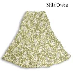 Mila Owen ミラオーウェン 通年★ ロング 小花柄 総柄 総裏 フレア スカート Sz.0 レディース