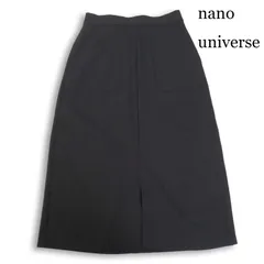 nano universe ナノユニバース 通年★ ストレッチ タイト スカート Sz.縦S横M- レディース 黒