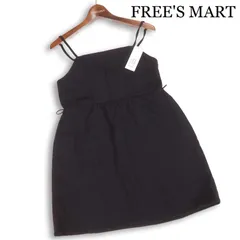 【新品 未使用】 FREE'S MART フリーズマート 通年★ レーヨン ストレッチ ミニ キャミ ワンピース Sz.S レディース 黒