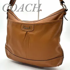 【B4813】 COACH コーチ F19726 ショルダーバッグ 2way パークレザーダッフル ライトブラウン 肩掛け ロゴ金具 レザーチャーム
