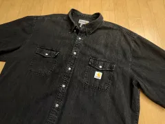 カーハート ルーズ フィット ミッドウェイト チャンブレィ 半袖 ボタンダウン シャツ