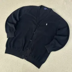 ポロ ラルフローレン ブラック カーディガン L