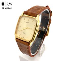 SEIKO DOLCE 8J41-5000 ゴールド文字盤 スクエア 稼働品 - メルカリ