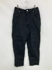 チノパンツ M ブラック クロップド・半端丈 コットン 無地 スタンダード テーパード レギュラー ウエストゴム・紐