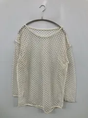 WEGO ウィゴー ニット/セーター F アイボリー コットン 無地 長袖 ボートネック