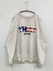 aquaist アクアイスト スウェット M グレー スウェット 裏起毛 前面プリント 刺繍 半端袖