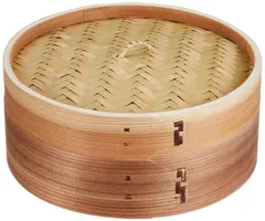 【在庫処分】パール金属 中華 せいろ 24cm 蒸し器 蒸し 野菜 しゅうまい 小籠包 天然木 天然竹 和の里 H-5715