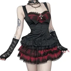 【特価セール】[Sivrusn] ゴスロリ ロリータ ワンピース ゴシック 黒 ハロウィン コスプレ アイドル衣装 ノースリーブ ミニ丈 可愛い ドレス 原宿系 森ガール 甘ロリ 姫 JSK コスチューム 仮装 舞台衣装 パーティー イベント ライブ 撮影