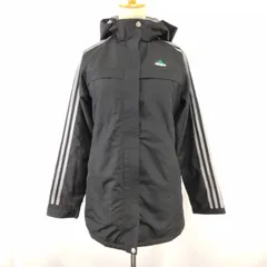 adidas/アディダス★ベンチコート【レディースS/黒/black】着脱可能フード/防寒着/ブルゾン/パーカー/hoodie/jacket◆BJ166-a