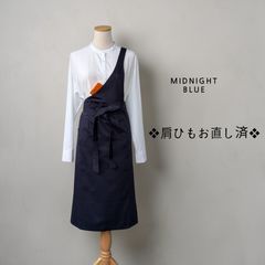 茶道 稽古着 エプロン ワンショルダー カフェ ユニフォーム 黒【black