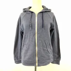 日本製★X-girl/エックスガール★ジップアップパーカー【2/レディースM/ネイビー】スウェット/Tops/hoodie/jacket◆BJ166-c