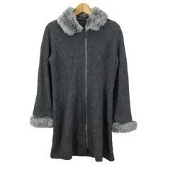 ランバン ウールコート フォックスファー アウター レディース 40サイズ グレー LANVIN 【中古】のサムネイル