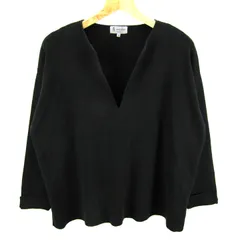 ロペピクニック ニット 長袖 Vネック トップス レディース 38サイズ ブラック ROPE PICNIC 【中古】