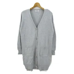 ニューヨーカー ロングカーディガン 長袖 Vネック トップス レディース Mサイズ グレー NEWYORKER 【中古】