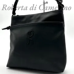 【B4876】 Roberta di Camerino ロベルタ ディ カメリーノ ショルダーバッグ ブラック レザー 斜め掛け レディース