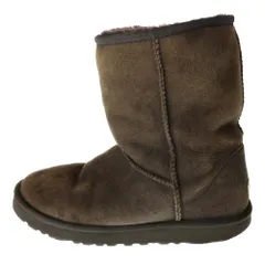 UGG (アグ) クラシック ショート ムートンブーツ ブラウン US7/24.0cm 5825