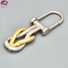 GUCCI  グッチ インフィニティ キーリング キーホルダー シルバー/ゴールドカラーメタル 全長8.43㎝ 38.98g 箱 タグ イタリア製 オールドグッチ