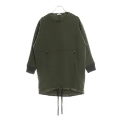 MONCLER (モンクレール) 17AW ABITO ナイロン混 ウール クルーネック ロング プルオーバースウェットトレーナー ワンピース カーキ レディース C20938559200 829ASのサムネイル