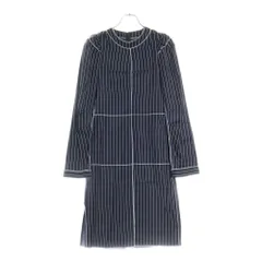 MM6 Maison Margiela (エムエムシックスメゾンマルジェラ) 22AW ピンストライプペンシルロングワンピース ブラック レディース S62CT0230 S60386
