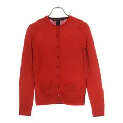 MARC BY MARC JACOBS (マーク バイ マーク ジェイコブス) デザインボタン クルーネック ウール ニット カーディガン レッド レディースのサムネイル