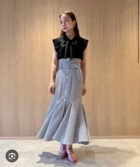 SNIDEL スナイデル ロングスカート 0 ブラック