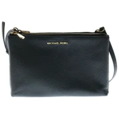 MICHAEL KORS (マイケルコース) ロゴプレート レザー ショルダーバッグ ゴールド金具 ブラック レディース 32S7GAFC3L