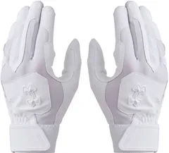 アンダーアーマー UNDER ARMOUR 野球 ソフトボール UAクリーンアップ バッティンググローブ ノンカラー メンズ 手袋 部活 クラブ 試合 練習 トレーニング 高校野球 ウォッシャブル 両手用  6001 100 WHITE/WHITE/WHIT